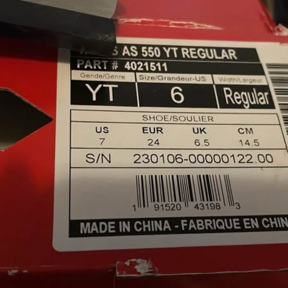 BRAND NEW youth boy girl ccm racks as-550 ice skates size 6 - Picture 6 of 6